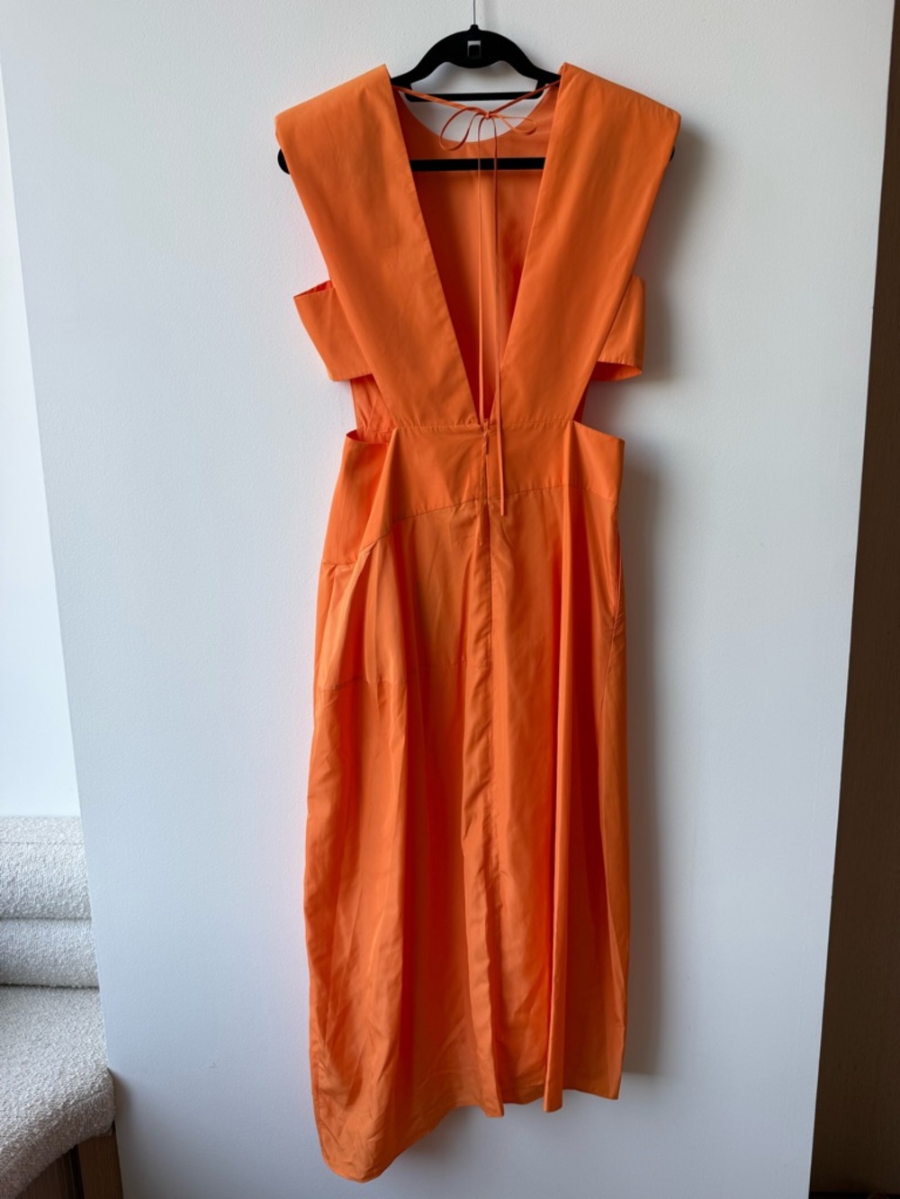 Tibi Orange Italian Sporty Nylon Balloon Dress - Picture 2 of 8